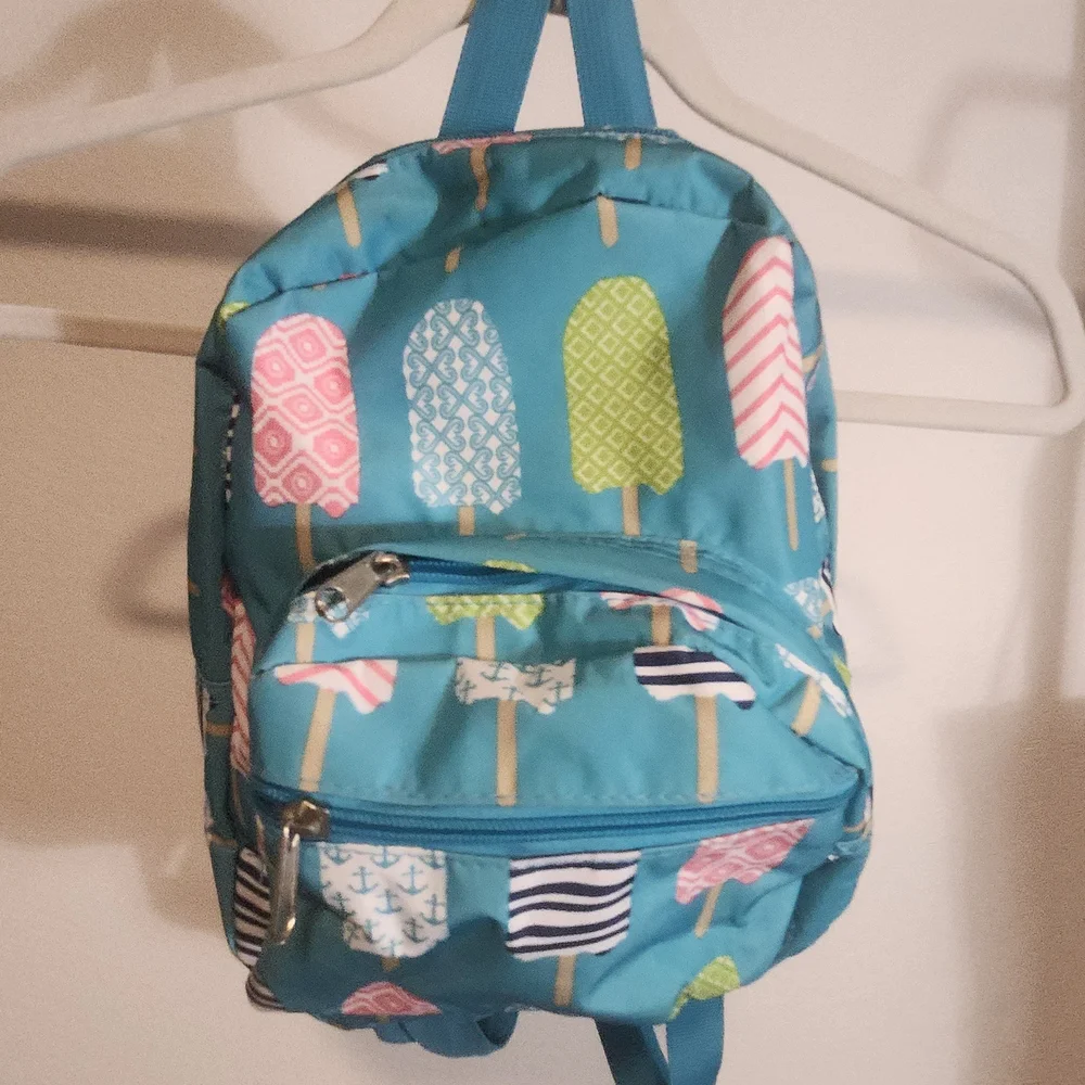 Colorful Ice Cream Print Kids Backpack
